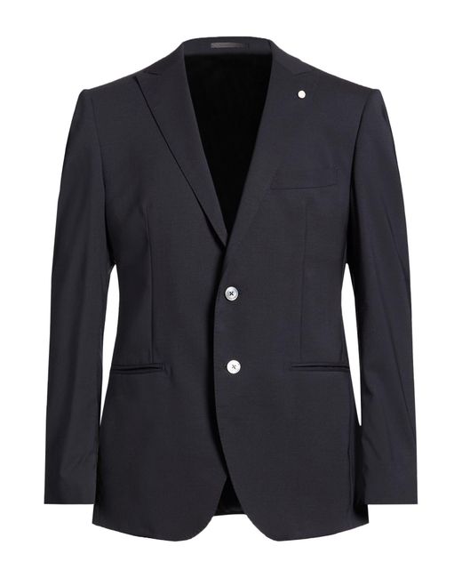 Luigi Bianchi Blue Blazer Wool, Elastane for men