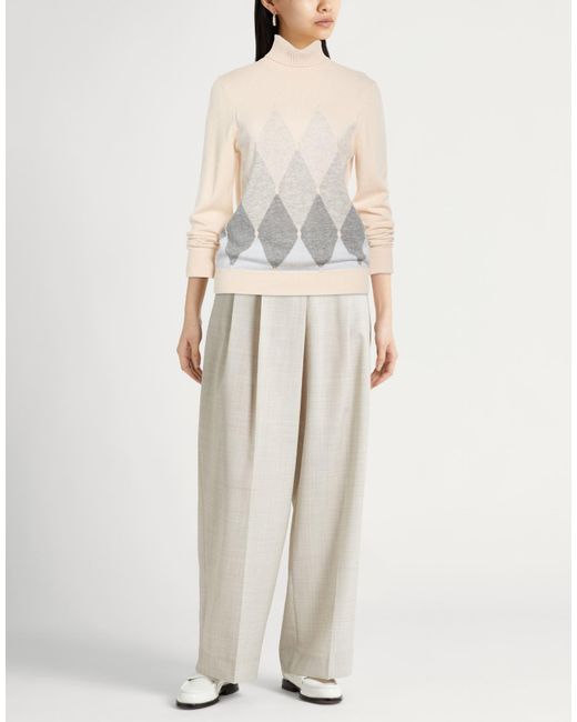Ballantyne White Turtleneck Cashmere