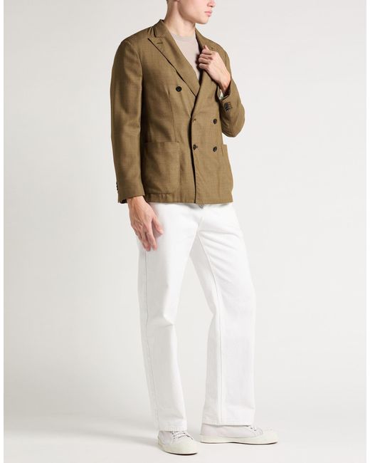 Boglioli Green Blazer Virgin Wool, Polyester for men