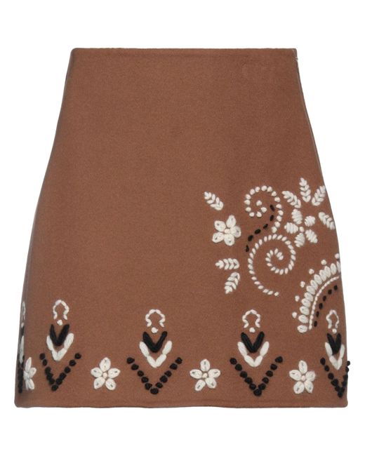 Ermanno Scervino Brown Mini Skirt
