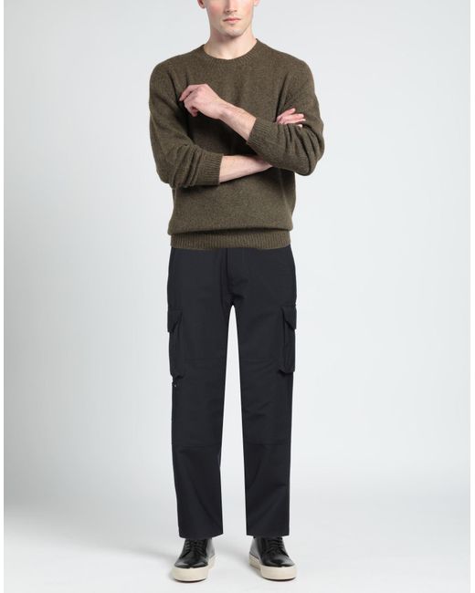 Department 5 Blue Pants Polyester, Virgin Wool, Elastane for men