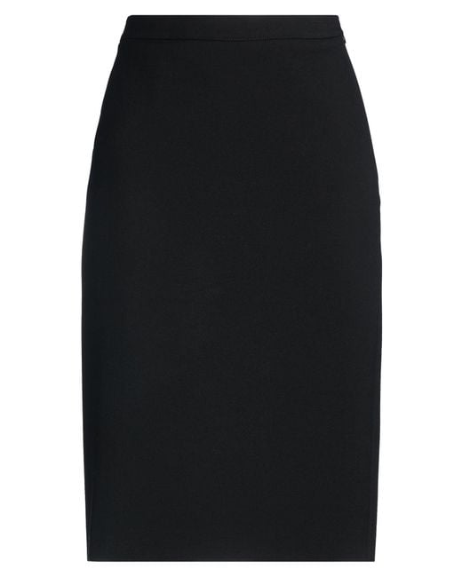 Céline Black Midi Skirt Wool