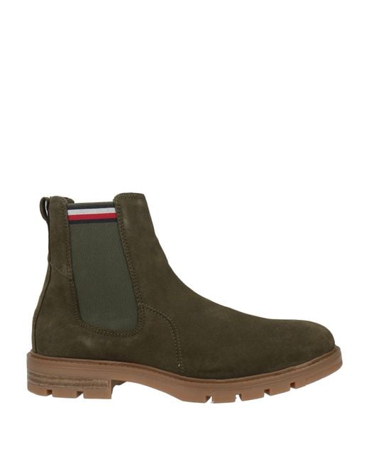 Tommy Hilfiger Brown Military Ankle Boots Leather for men
