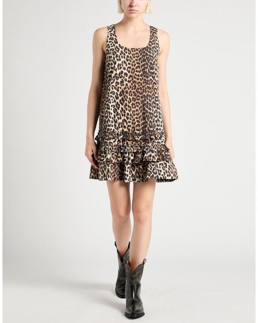 Ganni Natural Mini Dress