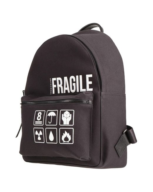 Longchamp Black Backpack Textile Fibers