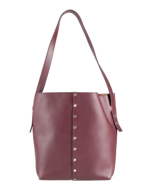 Fabiana Filippi Purple Burgundy Handbag Leather