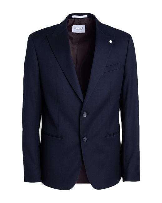 DIGEL Blue Blazer Polyester, Viscose, Elastane for men