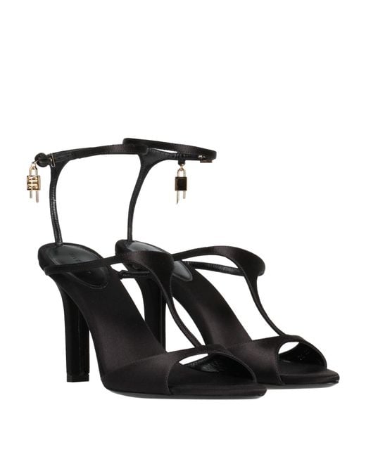 Givenchy Black G Lock Leather Sandals