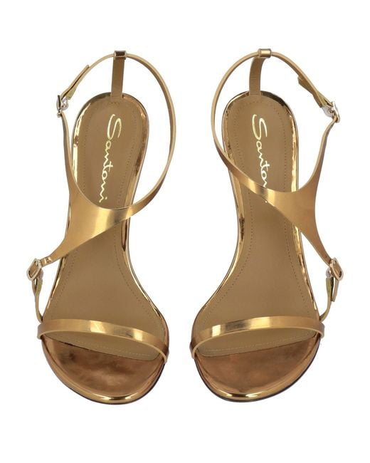 Santoni Metallic Sandals
