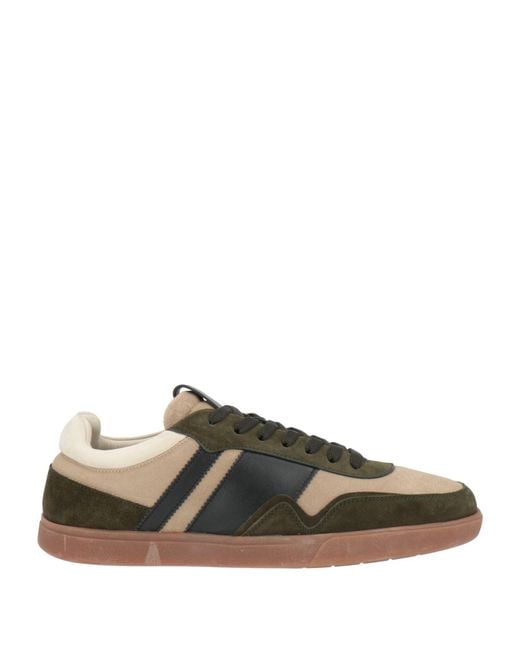 Fabi Green Military Sneakers Leather for men