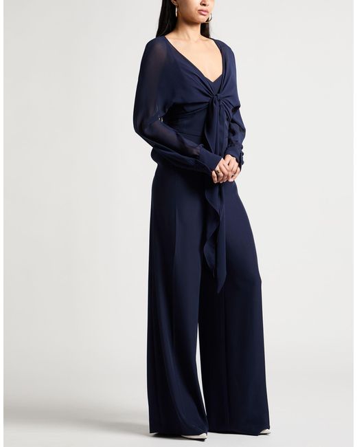 Elena Miro Blue Midnight Jumpsuit Polyester, Elastane