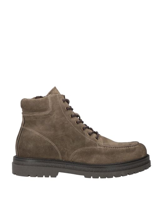 Nero Giardini Brown Khaki Ankle Boots Leather for men