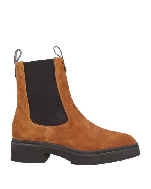 HAZY Brown Ankle Boots Leather
