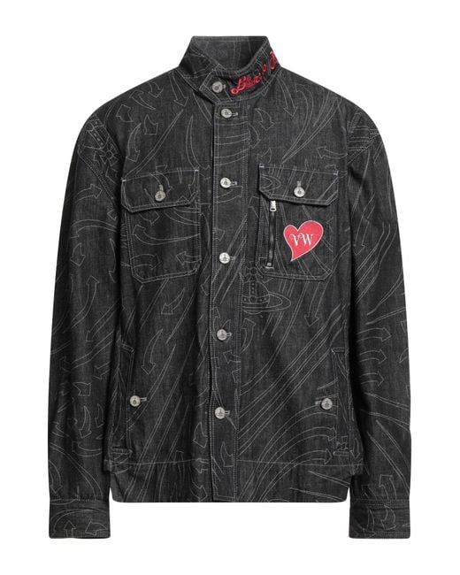 Vivienne Westwood Black Denim Outerwear Cotton, Organic Cotton for men