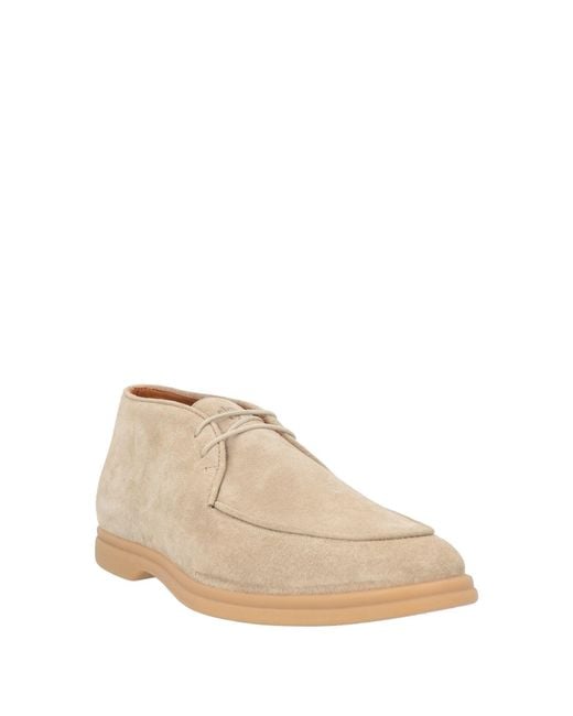 Eleventy Natural Sand Ankle Boots Leather for men