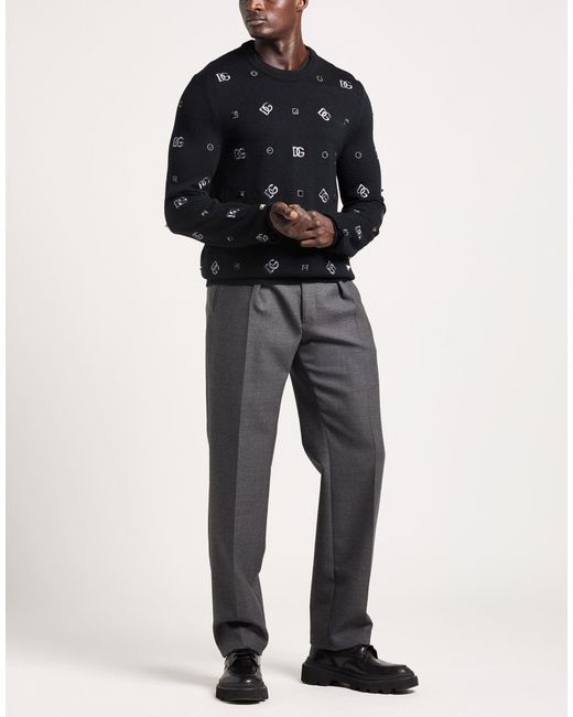 Dolce & Gabbana Blue Sweater Virgin Wool for men