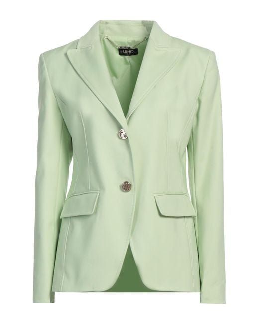 Liu Jo Green Blazer Cotton, Polyamide, Elastane