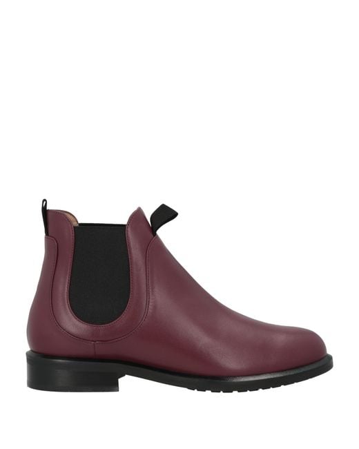 Emporio Armani Purple Ankle Boots Calfskin