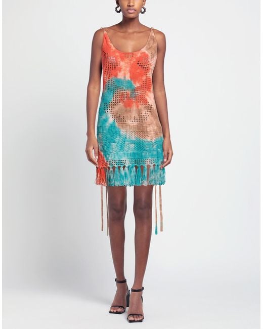 Alanui Orange Midi Dress