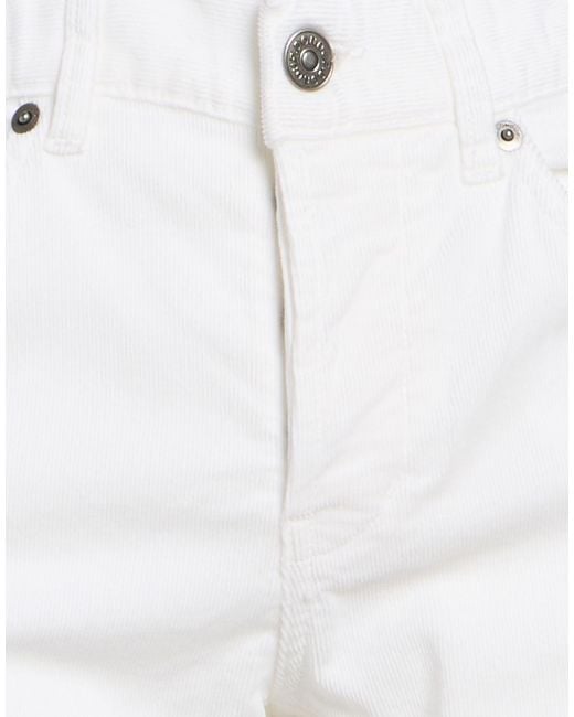 Dondup White Pants Cotton, Lyocell, Elastane for men