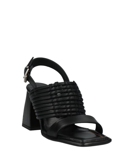 Laura Bellariva Black Sandals