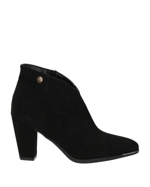 Cinzia Soft Black Ankle Boots Textile Fibers