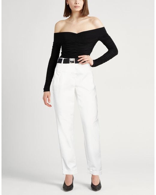 Liu Jo White Pants Cotton, Polyester, Elastane