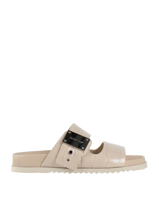 Burberry White Dove Sandals Soft Leather