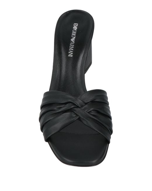 Emporio Armani Black Sandale