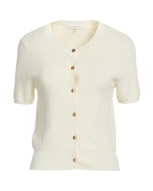 Rag & Bone White Cardigan Acrylic, Wool, Polyamide, Elastane