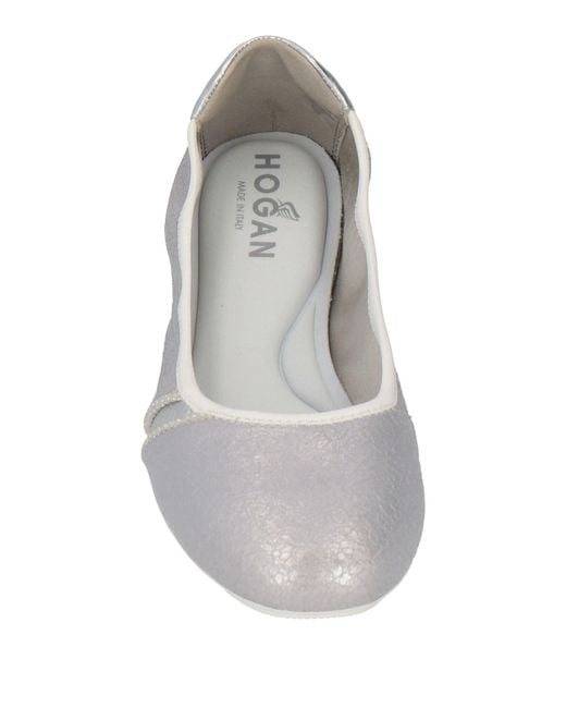Hogan White Ballet Flats