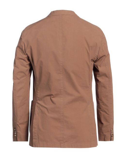 Boglioli Brown Blazer Cotton, Elastane for men