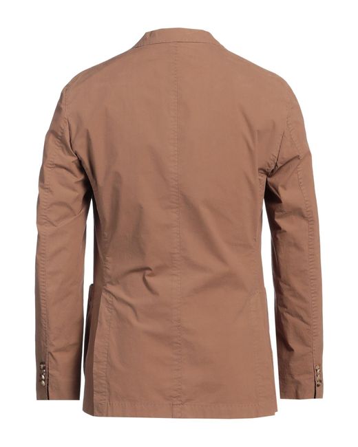 Boglioli Brown Blazer Cotton, Elastane for men