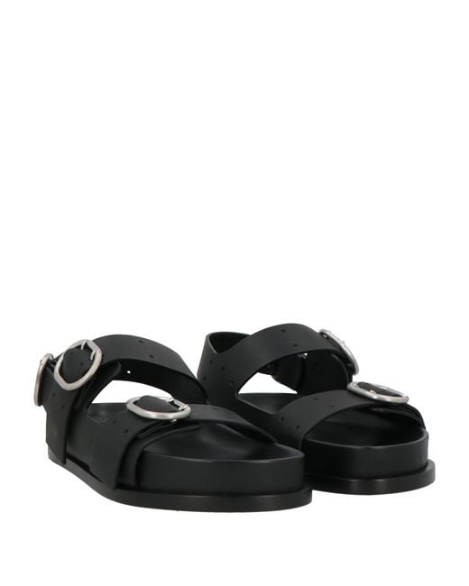 Jil Sander Black Sandals Cowhide for men