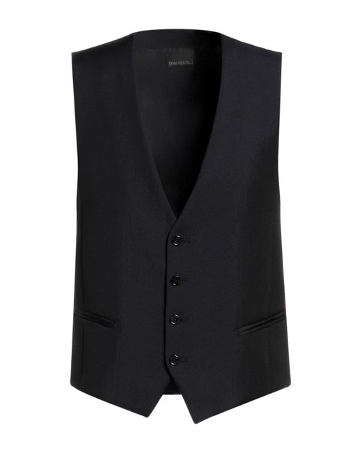 Carlo Pignatelli Black Tailored Vest for men