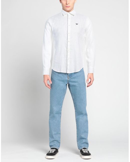Camicia di Emporio Armani in White da Uomo