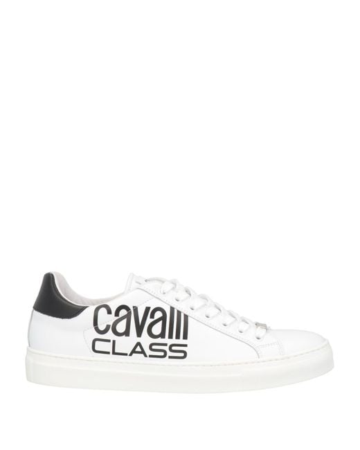 Roberto Cavalli White Sneakers Calfskin for men