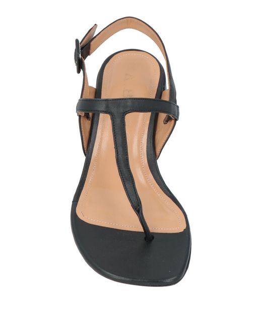 A.Bocca Black Thong Sandal