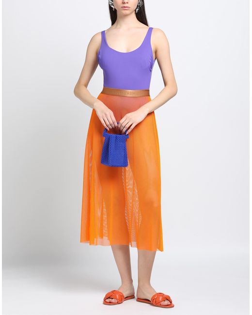 Wolford Orange Midi Skirt