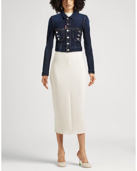 DSquared² Blue Denim Outerwear Cotton, Elastane
