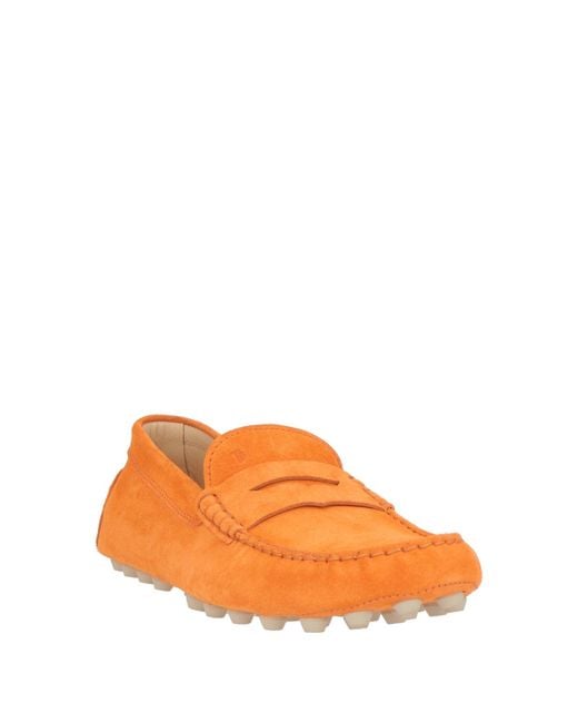 Tod's Orange Loafers Leather