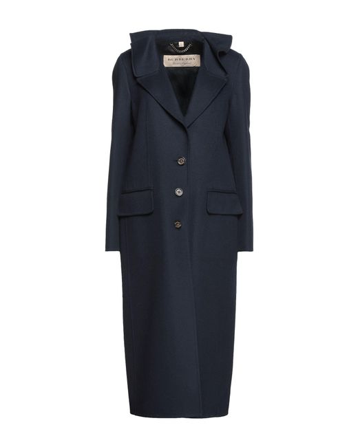 Burberry Wool Overcoat in Dark Blue (Blue) Lyst