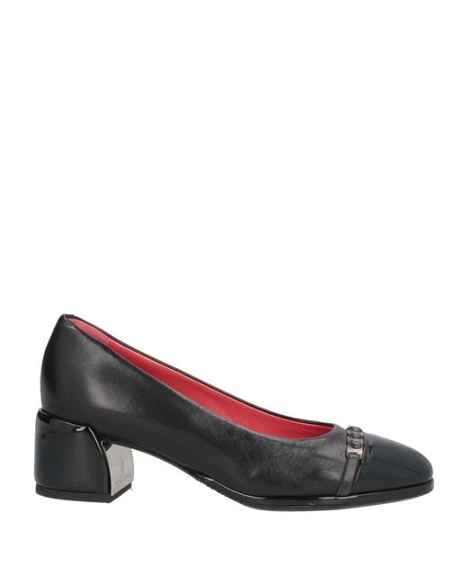 Pas De Rouge Black Pumps Leather
