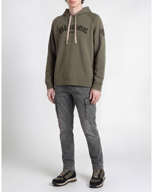 Blauer Green Sweatshirt Cotton, Polyester for men
