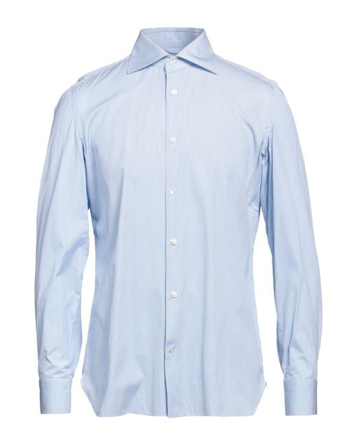 Luigi Borrelli Napoli Blue Shirt for men