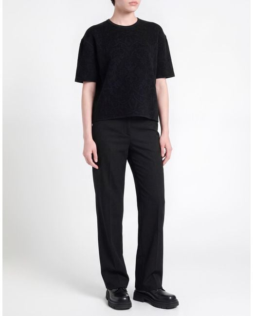 Max Mara Black Top Viscose, Polyamide, Polyester