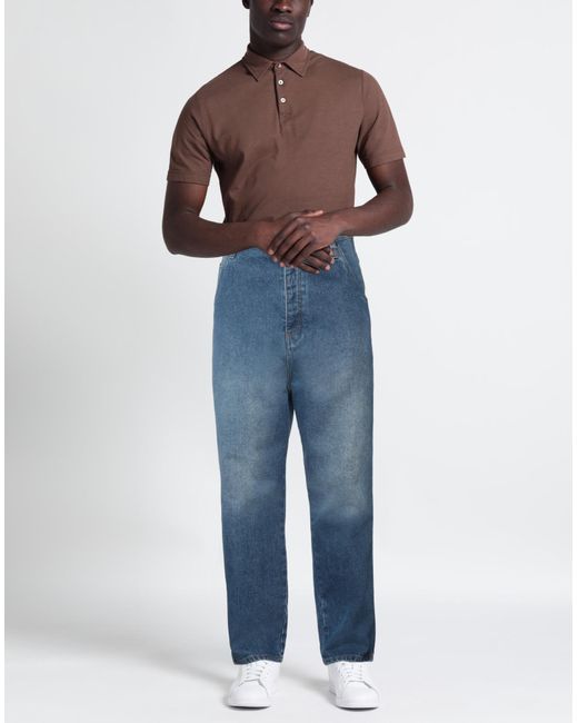 AMI Blue Denim Trousers for men