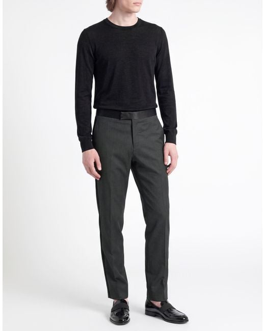 Boss Gray Pants Virgin Wool, Silk, Polyester for men
