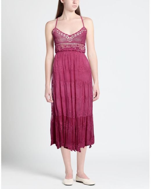 Guess Purple Maxi-Kleid