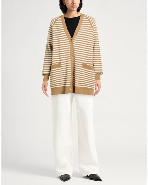 Max Mara Natural Camel Cardigan Viscose, Polyester